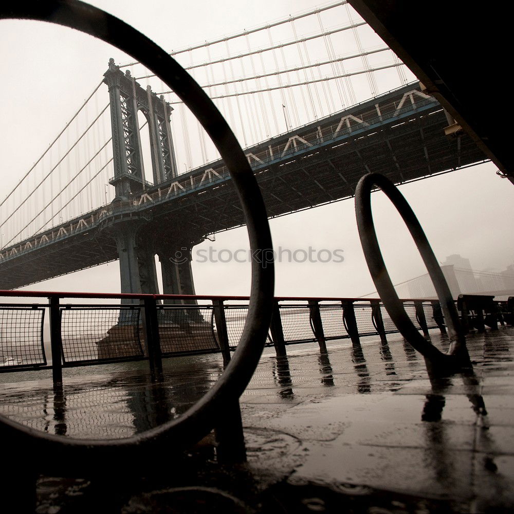 Similar – fog bridge Deserted Bridge