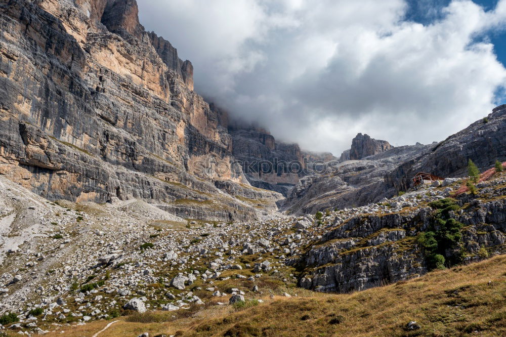 Similar – Image, Stock Photo Clouds and shadows in the Dolomites VII