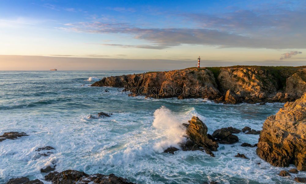 Similar – Image, Stock Photo Lighthouse on island in Cornwall with rocks