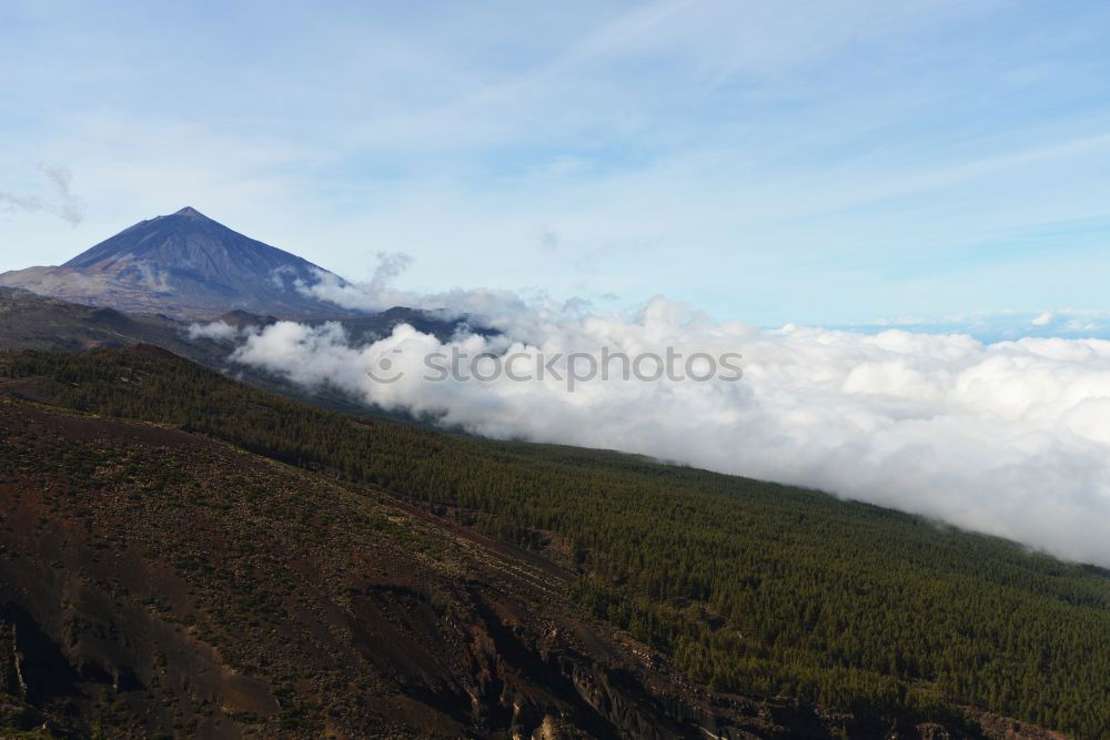 Similar – Two active volcanoes in Java, Indonesia