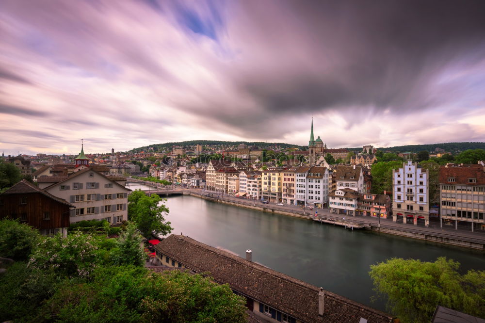 Similar – Image, Stock Photo View of the old town of Heidelberg at sunset