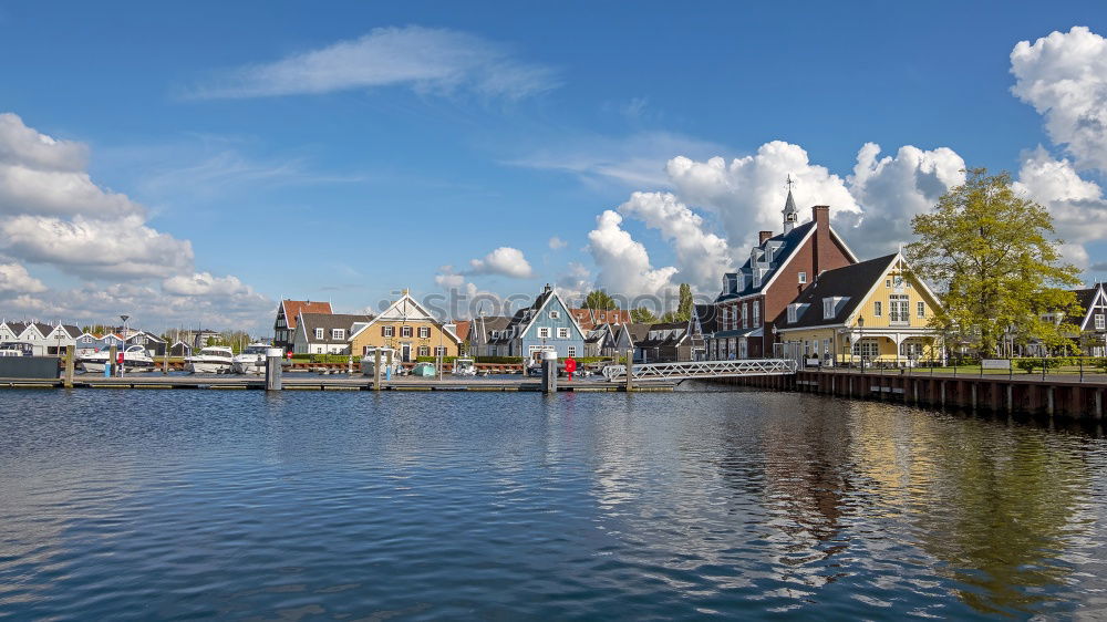 Similar – Port panorama in Kappeln from the bascule bridge at the Schlei