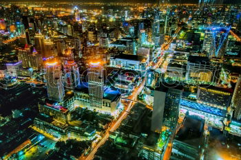 Image, Stock Photo Skyline Bangkok at night