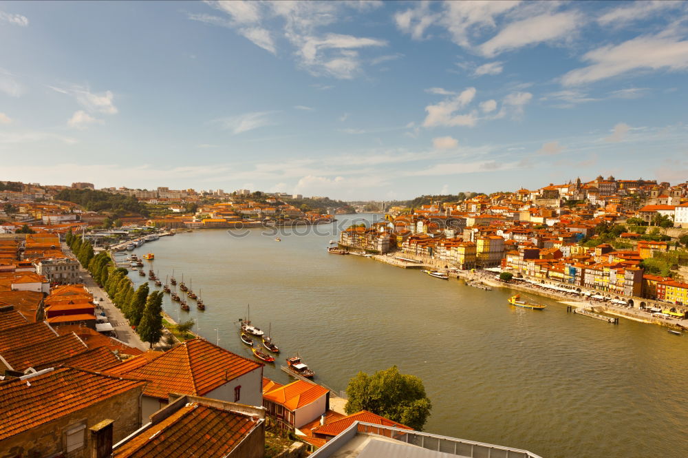 Similar – Image, Stock Photo Panorama of Porto and the Duoro at sunset