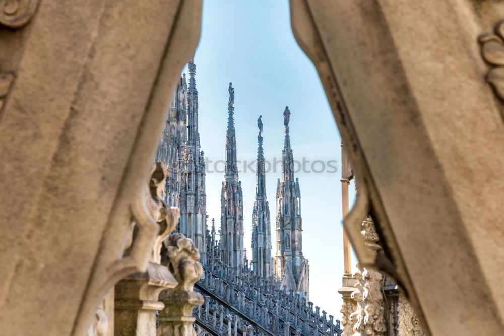 Similar – Image, Stock Photo Architecture on roof of Duomo cathedral