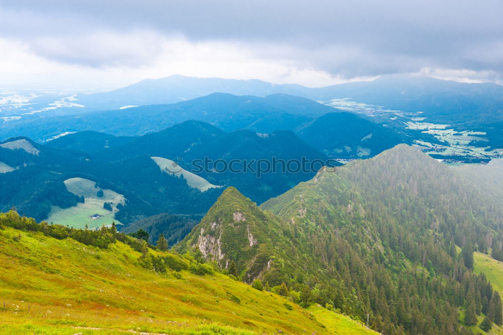 Similar – Image, Stock Photo View of the Allgauer Alps