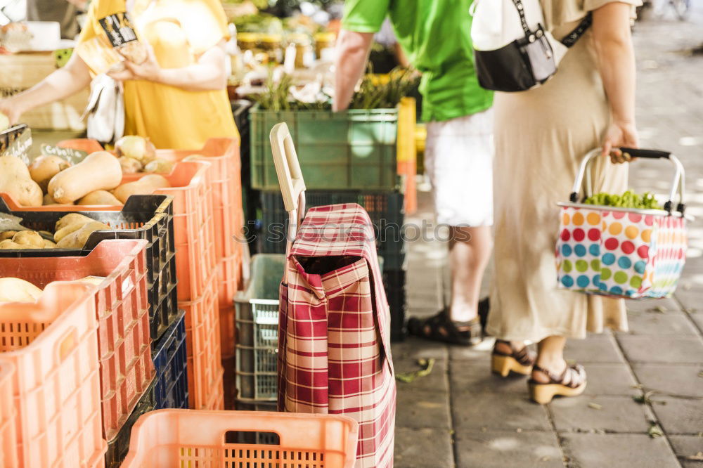 Similar – Image, Stock Photo Woman buying fruits on market