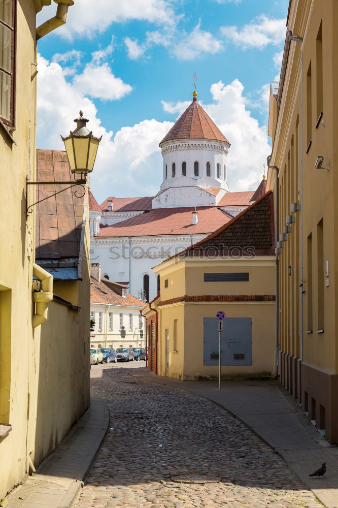 Similar – Image, Stock Photo Sunny small town in Brandenburg, house escape attempt