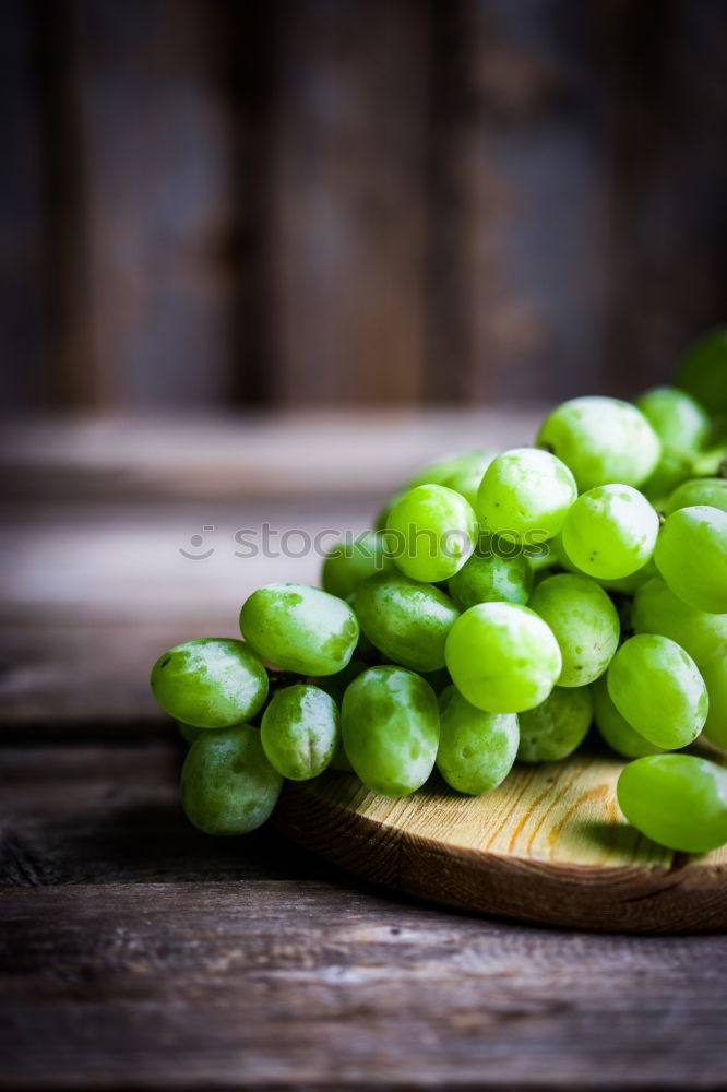 Bunch of grapes on table