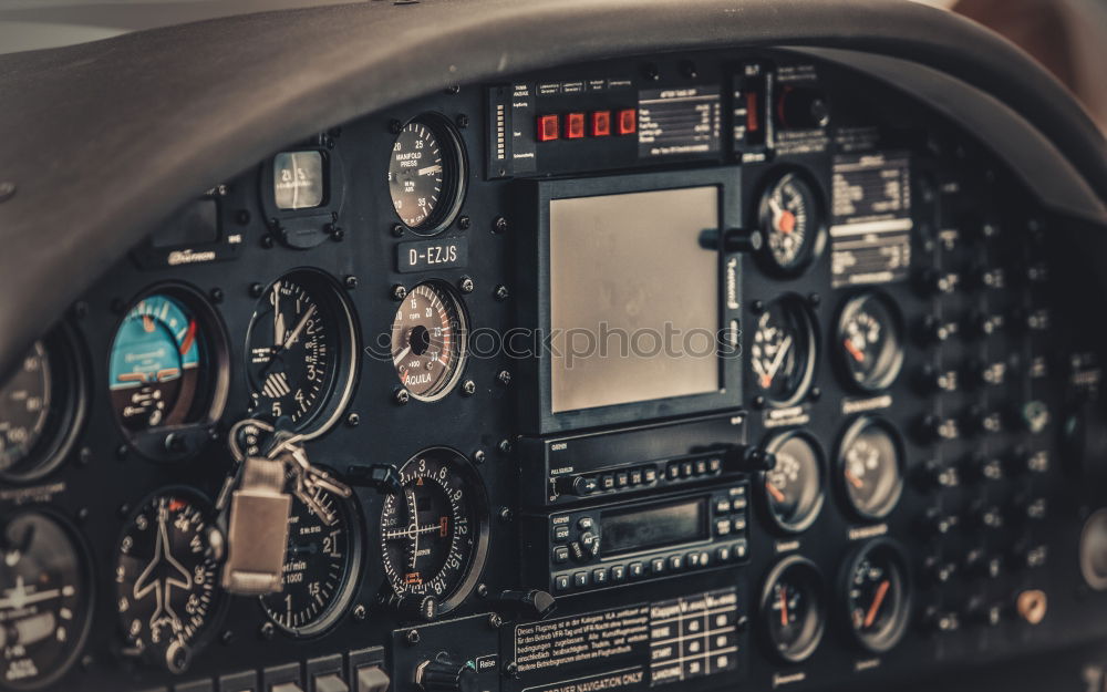 Similar – Image, Stock Photo Interior of a pilot cockpit cabin private jet