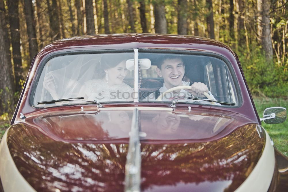 Similar – Image, Stock Photo Couple sitting in car Car