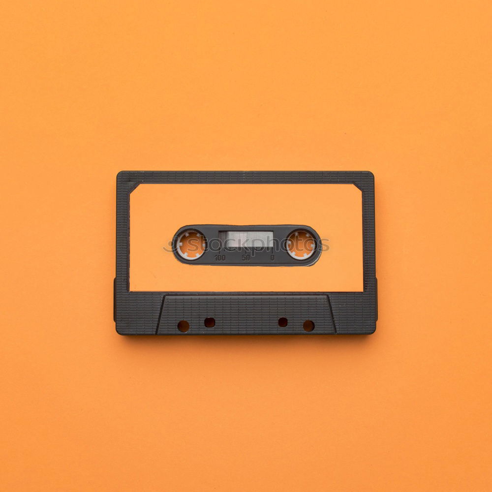 Similar – heart shape from cassette tape over paper background