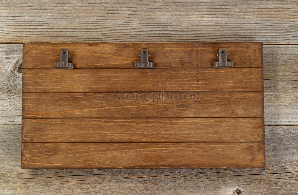 Similar – Wooden table and old cutting board, top view, copy space