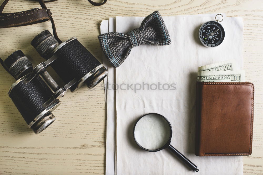 Similar – Image, Stock Photo shoes, camera, tablet pc, notepad, watch, glasses