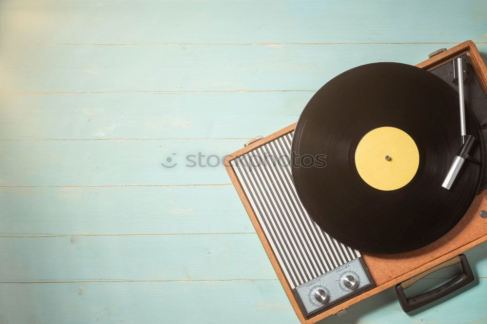 Similar – vintage music player turntable with lp