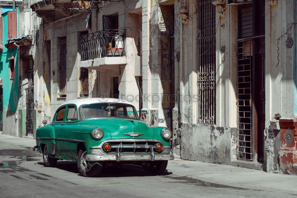 Similar – Image, Stock Photo pretty colorful alleyway in Havana with view to the harbour