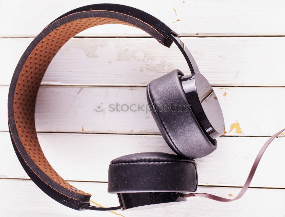 Similar – Image, Stock Photo Audio book concept with black book and headphones