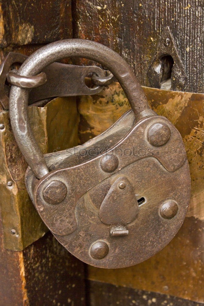 Similar – Image, Stock Photo Large lock with small key in Q-format