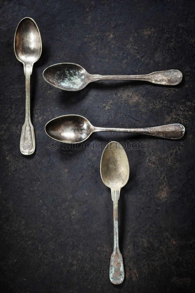 Similar – Image, Stock Photo Wooden background with vintage spoons and forks