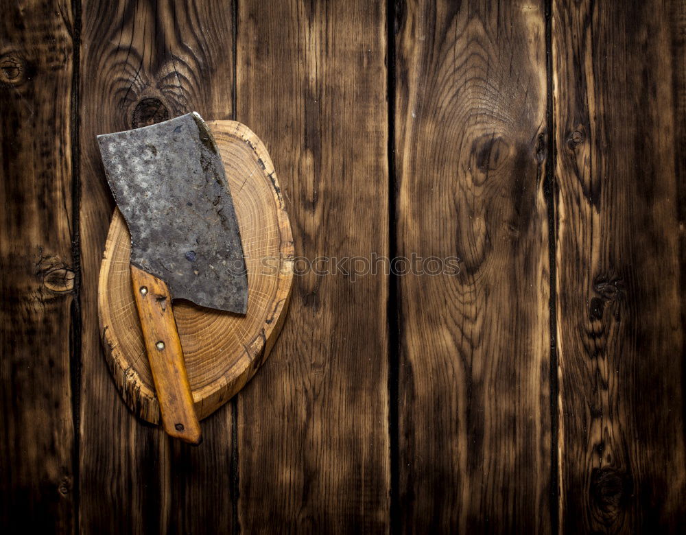 Similar – Empty very old wooden kitchen cutting board