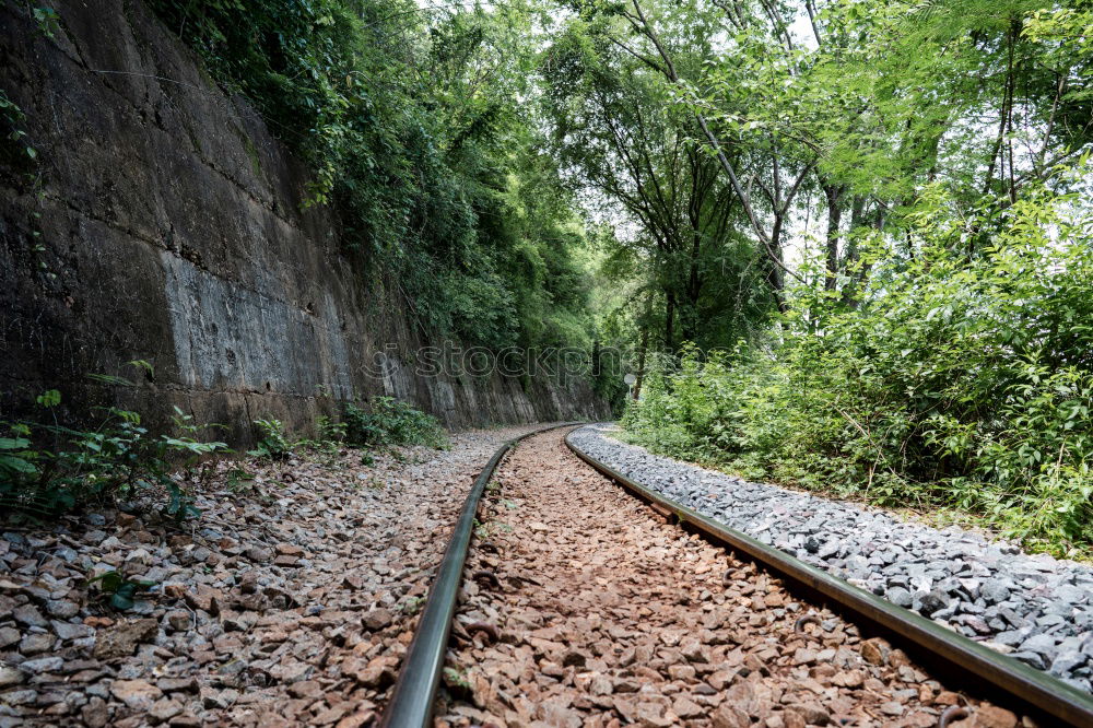 Similar – schienen Gleise Pfütze