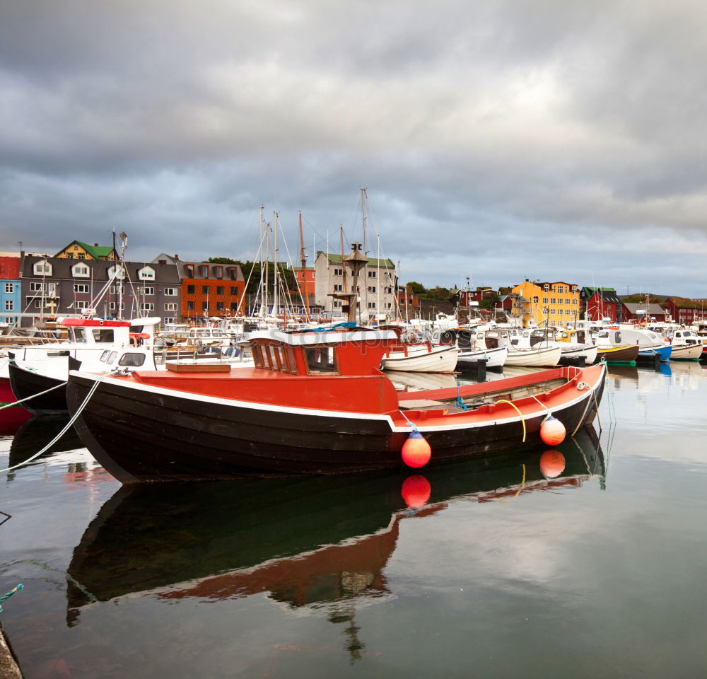 Similar – Image, Stock Photo View of the harbour of Klintholm Havn in Denmark