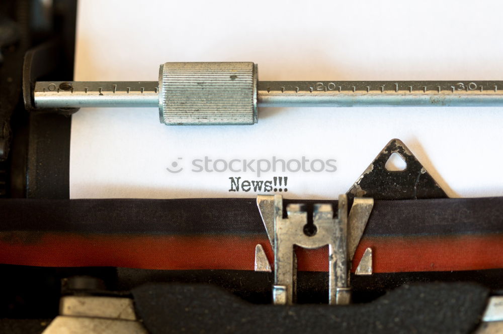 Similar – Image, Stock Photo The German word test result negative written with an old mechanical typewriter with red-black ribbon in black color on a white sheet of paper