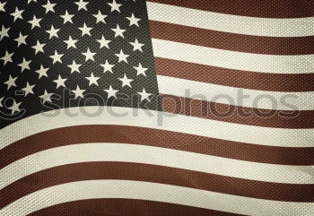 Similar – Casual man with American flag on street