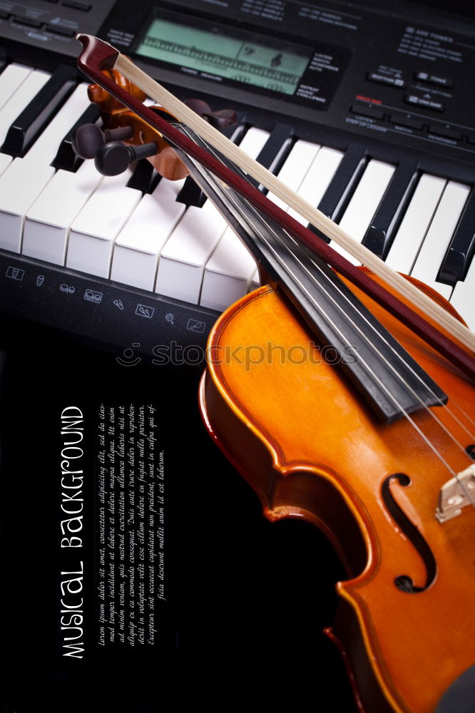 Image, Stock Photo Concert grand piano on parquet floor with keys and pedals in partial view oblique from above with shallow depth of field