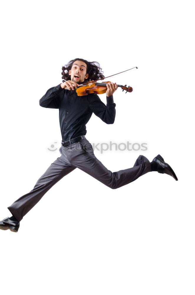 Similar – Image, Stock Photo Man with guitar on field