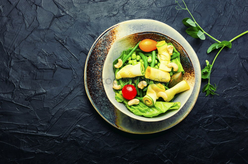 Image, Stock Photo Green potato salad with asparagus and beans