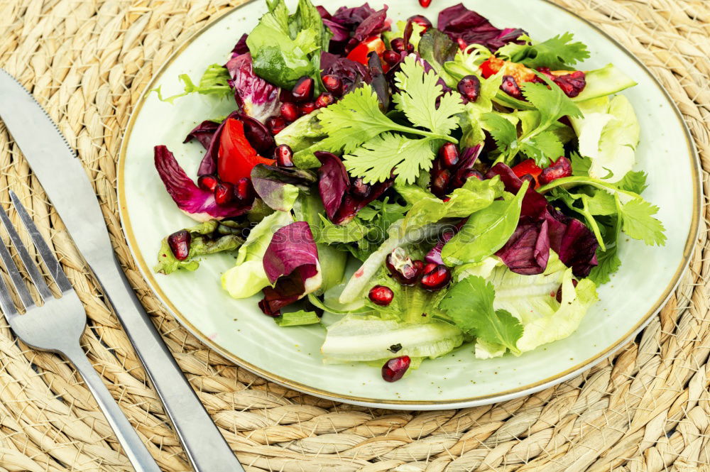 Similar – Image, Stock Photo Spring flowers salad