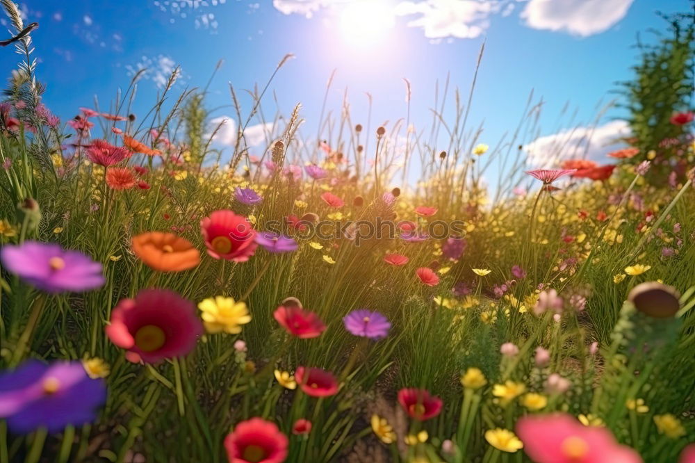 Similar – Image, Stock Photo Mountain summer meadow