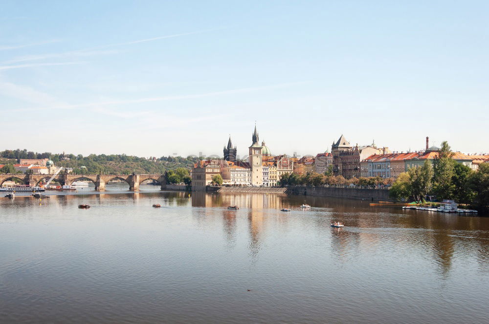 Similar – Image, Stock Photo MOLDAU Prague The Moldau