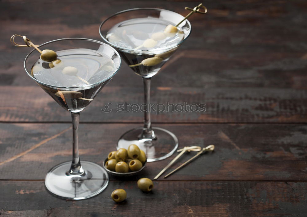 Similar – Image, Stock Photo Classic Dry Martini with olives