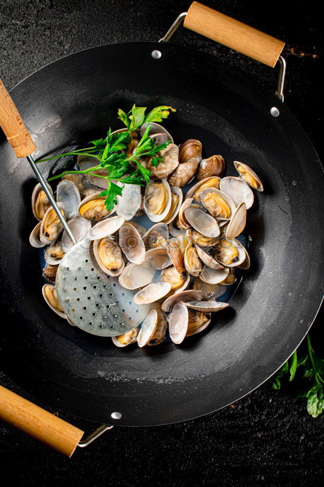 Similar – Foto Bild Rohe MiesMuscheln mit Tomaten und Gewürzen auf Schiefer