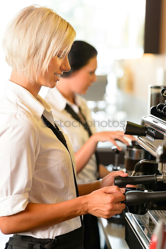 Similar – Image, Stock Photo barista 4 Beverage