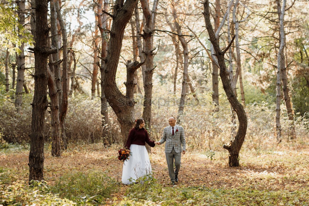 Similar – Young woman in forest behind trees