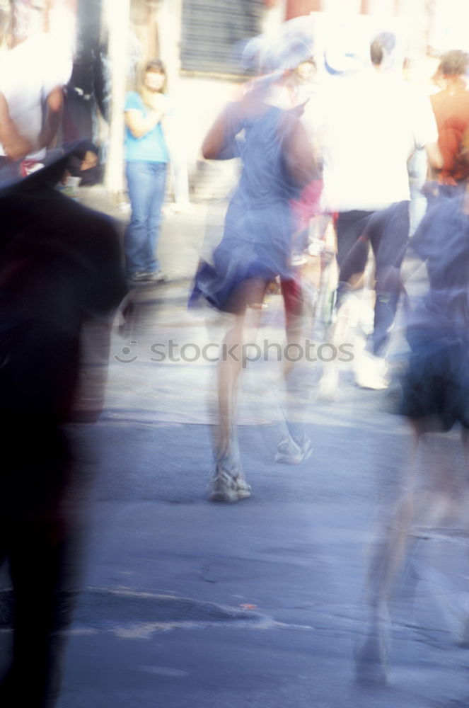 Similar – visual Blur Woman Going