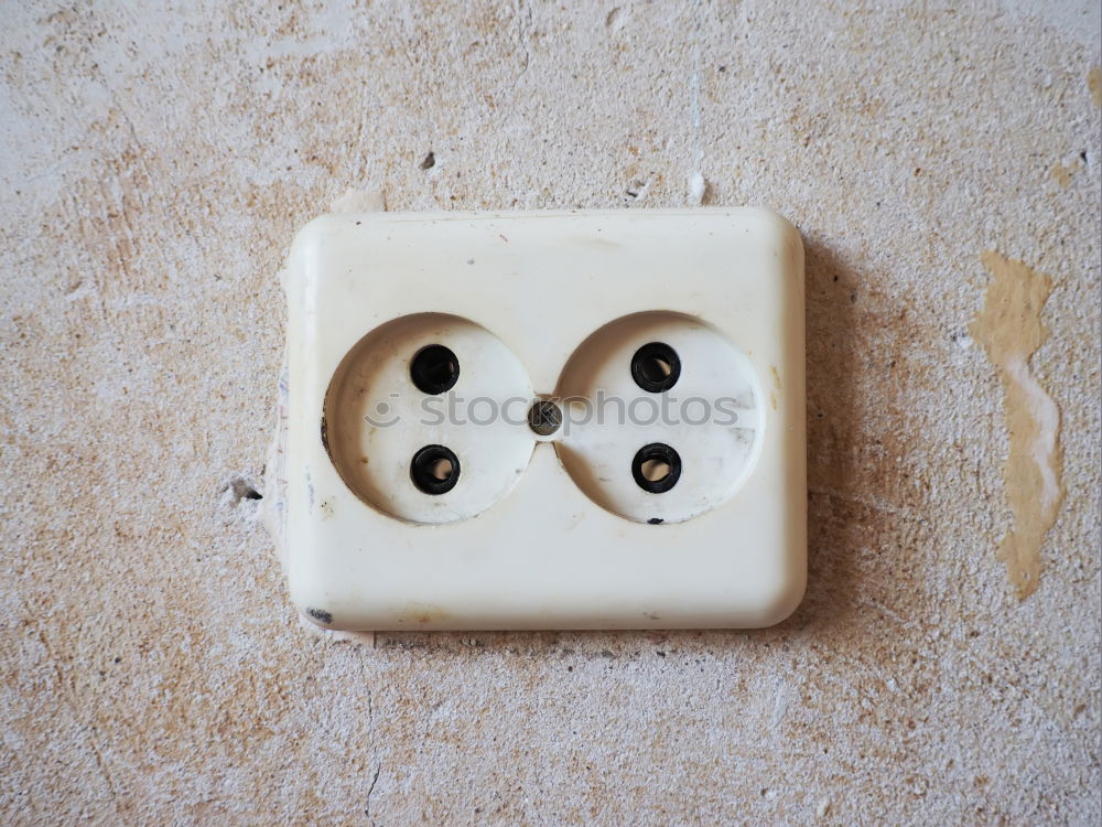 Similar – Image, Stock Photo Temporary socket and light switch on a construction site. Rough plaster