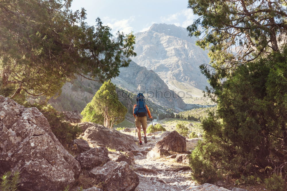 Similar – athlete walking through all of the Pyrenees