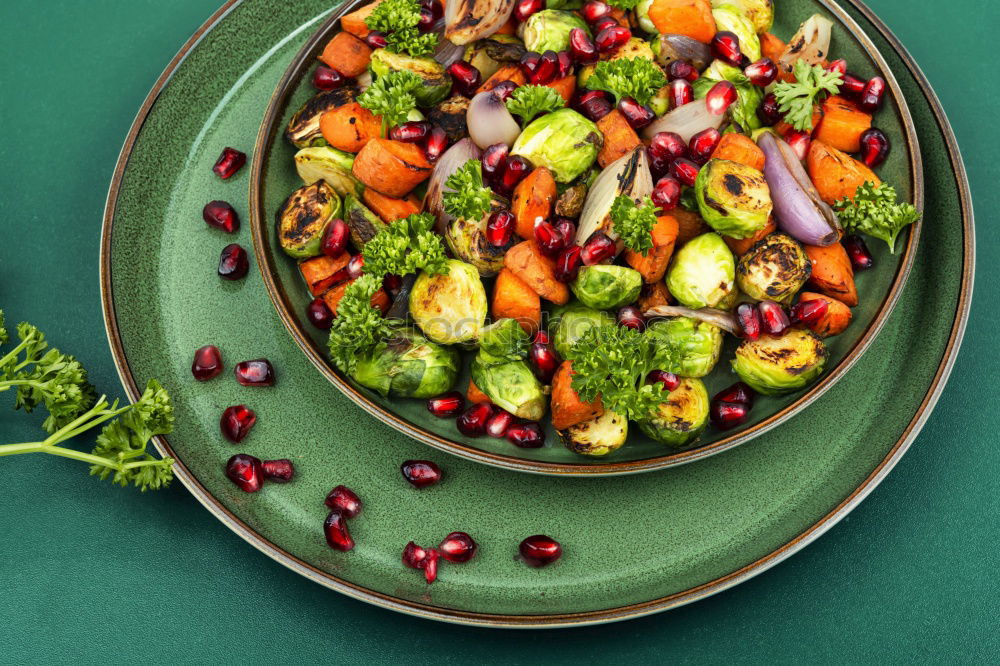 Similar – Image, Stock Photo Chickpea salad in bowl on wooden background