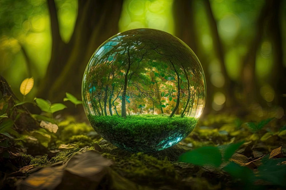 Similar – Glass ball in spring Art