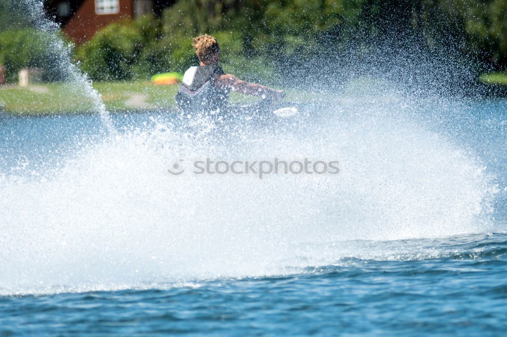 Similar – Image, Stock Photo water skiing Lake Waves