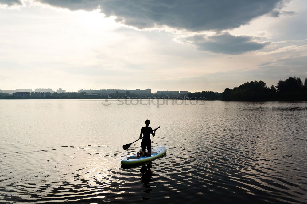 Similar – Image, Stock Photo SUP Standup Paddler on the Ruhr River