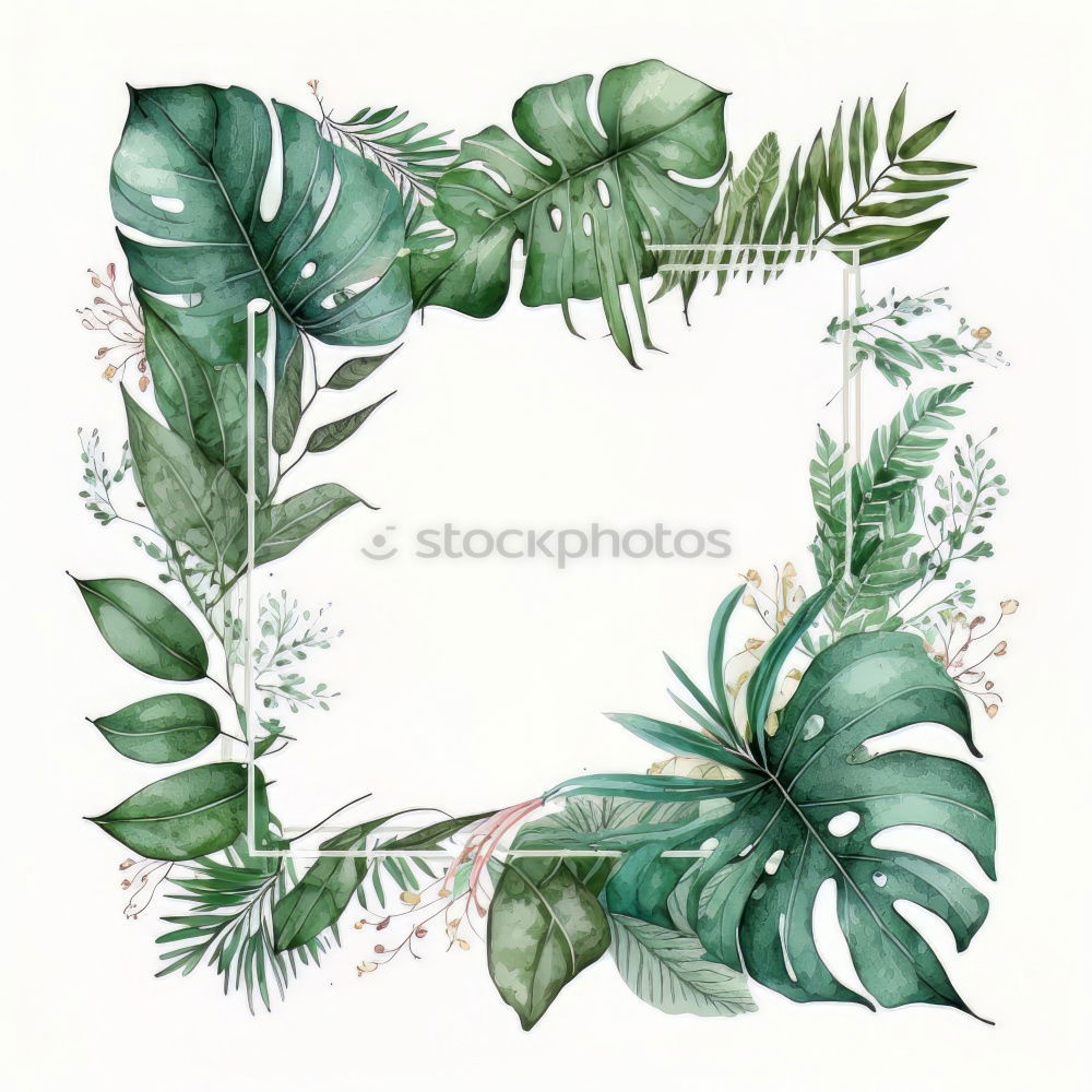 Similar – Image, Stock Photo Frames of tropical plants and fern leaves