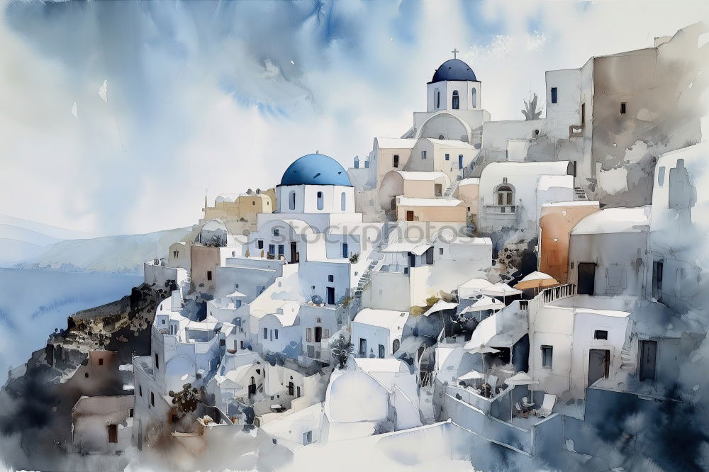 Image, Stock Photo Santorini Lifestyle Luxury