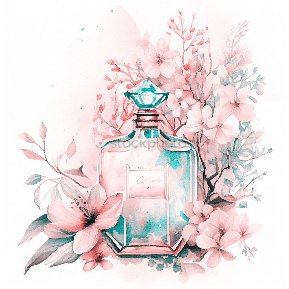 Similar – Image, Stock Photo Floral perfume bottle with plants and flowers