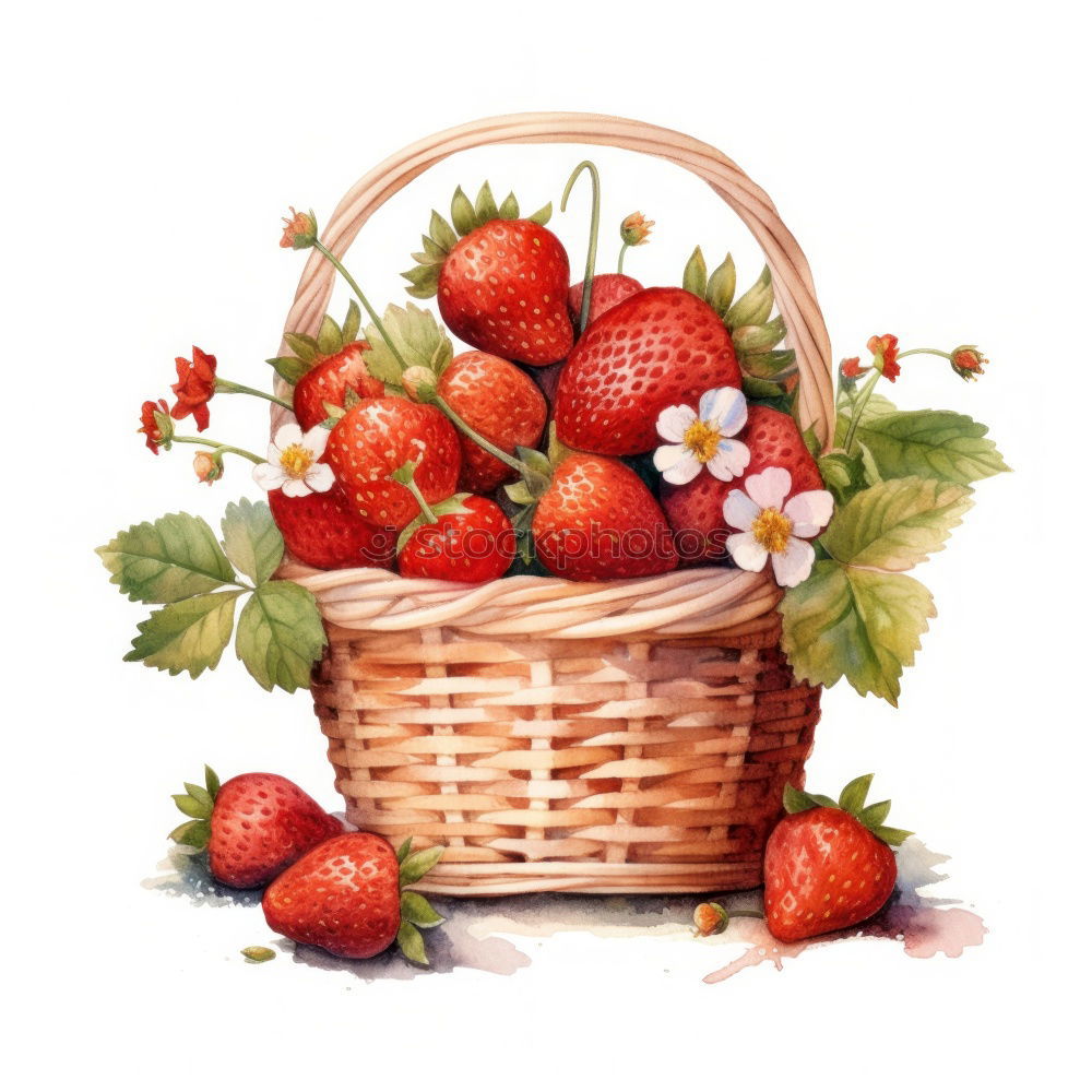 Similar – Background with strawberry frame