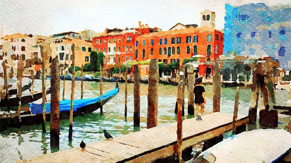 Similar – Image, Stock Photo Venice Village Town